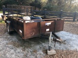 6? X 10? UTILITY TRAILER WITH SOLID SIDES AND REAR GATE (NO TITLE, INVOICE ONLY, TRAILER WEIGHT