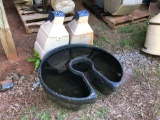 DOG FEEDERS AND WATER THROUGHS