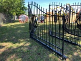 NEW ENTRANCE GATES, MOUNTING POST, INDIAN SCENE, 16 FOOT
