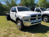 2014 RAM 5500 HD, CREW CAB, CUMMINS 6.7 TURBO DIESEL ENGINE, 4X4, AM/FM, SATELLITE, ELECTRIC TRAILER