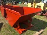 NEW 2 YARD SELF DUMPING HOPPER W/ FORK POCKETS