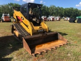 CAT 299C MULTI TERRAIN LOADER, OROPS, RUBBER TRACKS, AUX HYDRAULICS, MANUAL COUPLER, 84in LOW PRO