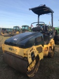 BOMAG 120AD DOUBLE DRUM ASPHALT ROLLER, HOURS 13997 HOURS, CANOPY, SN:101880021552