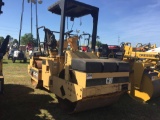 CAT CB-434 DOUBLE DRUM ROLLER, SN 3TF00071 ROPS CANOPY, WATER SYSTEM