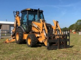 2011 CASE 590 SUPER N LOADER BACKHOE, CAB AIR, BUCKET, FORKS, HYDRAULIC THUMB, EXTEND A HOE, 4WD,