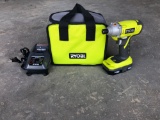 NEW RYOBI 18V LITHIUM-ION IMPACT DRIVER KIT WITH CASE, BATTERY & CHARGER
