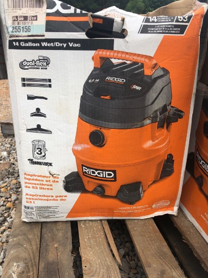 NEW RIDGID 14 GALLON WET/DRY VAC