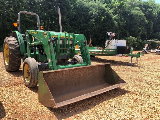 JOHN DEERE 5200 AG TRACTOR WITH FRONT END LOADER, BUCKET. 4293 HOURS. S/N D220913, 3PH, 540 PTO