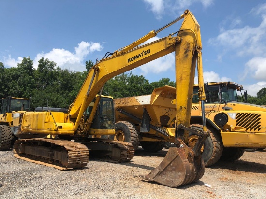 KOMATSU PC200LC-6LE HYDRAULUC EXCAVATOR, S/N A84281, ENCLISED CAB, HEAT, A/C, 20,955 HOURS