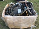 MISC BOX OF CAT PARTS, HYD LINES, WIRING HARNESS, PANELS