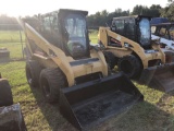 2004 CAT 268B SKID STEER LOADER,HIGH FLOW, CAB, AIR, AUX HYDRAULICS, HOURS UNKNOWN, SN BA00487