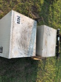 2 ALUMINUM FLATBED TRAILER TOOL BOXES, WITH BRACKETS