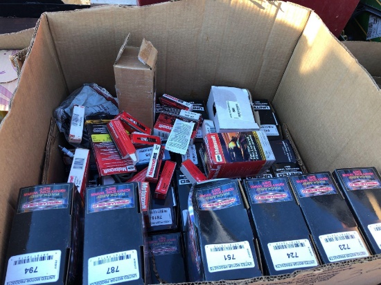 BOX OF SPARK PLUGS AND WIRES
