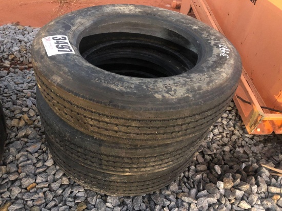 3 MICHELIN 235/80R22.5 TIRES