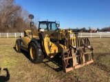 CAT TH360B ROUGH TERRAIN TELEHANDLER, ENCLOSED CAB, HEAT, CRAB STEER, OUTRIGGERS, COUPLER, 6461