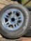 UNUSED 205/75R15 TRAILER TIRE, LOAD RANGE C, 5 LUG ALLOY WHEEL