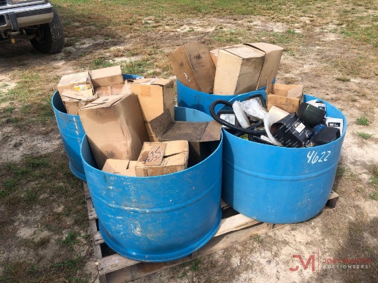 PALLET OF MISC FILTERS, LIGHTS (REMOVED FROM THOMPSON CAT SERVICE TRUCKS)