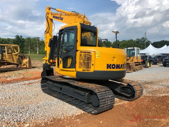 2012 KOMATSU PC138-8 HYDRAULIC, 3955 HOURS, EXCAVATOR, CAB, HEAT, A/C, COUPLER AUX HYD, HYD THUMB,