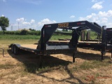 2019 102?X24' TIGER GOOSENECK TRAILER, DRIVE OVER AXLE FENDERS, REMOVABLE RAMPS, (2) 7K AXLES, WOOD