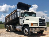 2000 MACK CH613 WHITE TANDEM AXLE DUMP TRUCK