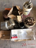 PALLET OF VARIOUS CONCRETE SUPPORT ITEMS, ANCHOR SCREWS,