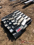 PALLET OF MULTIPLE GUARD RAIL MOUNTING BRACKETS