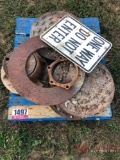 PALLET OF MAN HOLE/SEWER LIDS