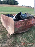 6x11.5 GRAVEL BOX, W/ VARIOUS BLACK PIPE AND COUPLERS