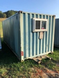 8x20 CONTAINER, 1/2 OFFICE CONVERSION, ROLL OFF FRAME