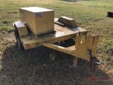 SINGLE AXLE UTILITY TRAILER, (YELLOW) (NO TITLE, INVOICE ONLY)
