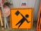 (9) METAL TRAFFIC SAFETY SIGNS