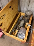 WOODEN CASE OF NUMEROUS CORE BITS