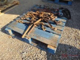 PALLET OF NUMEROUS CHAIN BINDERS AND RATCHET BINDERS AND COME A LONG