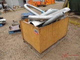 CRATE LOT OF VEHICLE EXHAUST PIPE AND FLEX TUBING