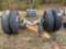 TRAILER AXLE, 11R24.5 ALUMINUM (1 BENT WHEEL, BUSTED TIRE)