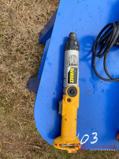 DEWALT BATTERY POWERED ANGLE DRILL (NO BATTERY)