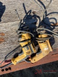 (2) DEWALT ELECTRIC POWERED DRILLS