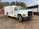 1998 FORD F SERIES LUBE TRUCK, LP GAS ENGINE, 6 SPD MANUAL TRANS, 82,361 MILES, 5 AUX TANKS, 2 FUEL