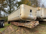 22' DUMP TRAILER ( MODEL UNKNOWN, WRECKED, VIN PLATE MISSING, MISSING AXLES, NO TITLE)