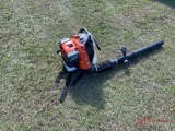 HUSQVARNA BACK PACK BLOWER, GAS POWERED ENGINE, HAND CONTROL