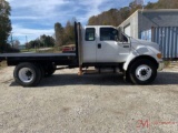 2008 FORD F750 XLT SD FLATBED TRUCK