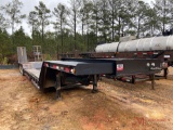 2008 PITTS LOWBOY TRAILER, TRIPLE AXLE, OUTRIGGERS, SPRING RIDE, 20' BOTTOM DECK, GVWR 123000, 13'
