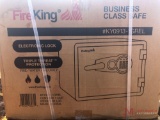NEW/ UNUSED FIRE KING BUSINESS CLASS SAFE, ELECTRIC LOCK, TRIPLE THREAT PROTECTION