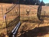 DEER SCENE 16' ENTRY GATE W/ POST