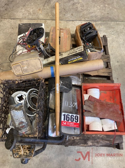 TRUCK MIRRORS, LIGHT BULBS, ROOFING NAILS, 2000LBS ATV WINCH