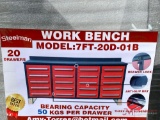 NEW 20 DRAWER WORKBENCH MODEL 7FT-20D-01B