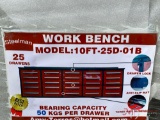 NEW 25 DRAWER WORKBENCH MODEL 10FT-25D-01B