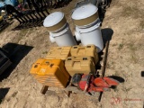 LASER LEVELING EQUIPMENT, 2 SEMI AIR FILTERS AND HOUSINGS