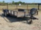 HOMEMADE 7X18 UTILITY TRAILER, TANDEM 5 LUG AXLES, WOOD DECK, SPARE TIRE, ELECTRIC BRAKES, SPARE