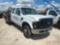 2008 FORD F350 FLAT BED TRUCK, CREW CAB, 4X4, 6.4 POWERSTROKE DIESEL, AUTO TRANS, MILEAGE UNKNOWN,